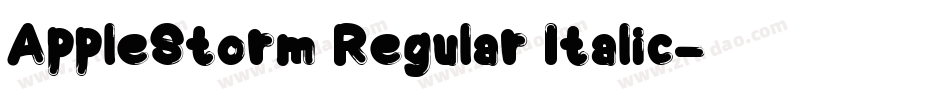 AppleStorm Regular Italic字体转换